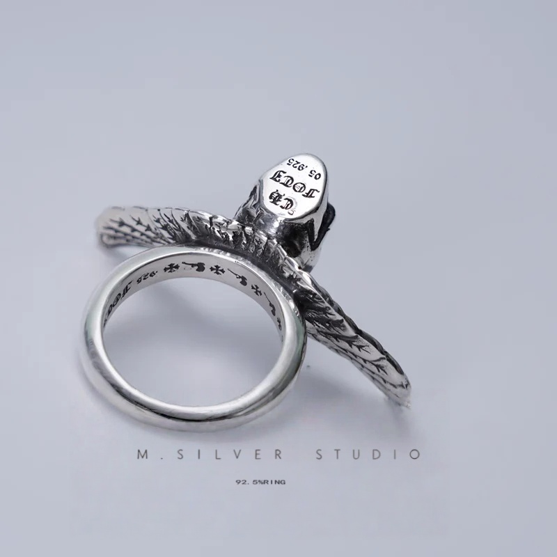 Chrome Hearts Cross Ring - Gothic 925 Sterling Silver Jewelry | David Studio