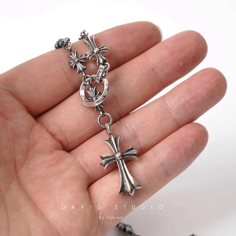 Chrome Hearts Cross Ring - Gothic 925 Sterling Silver Jewelry | David Studio