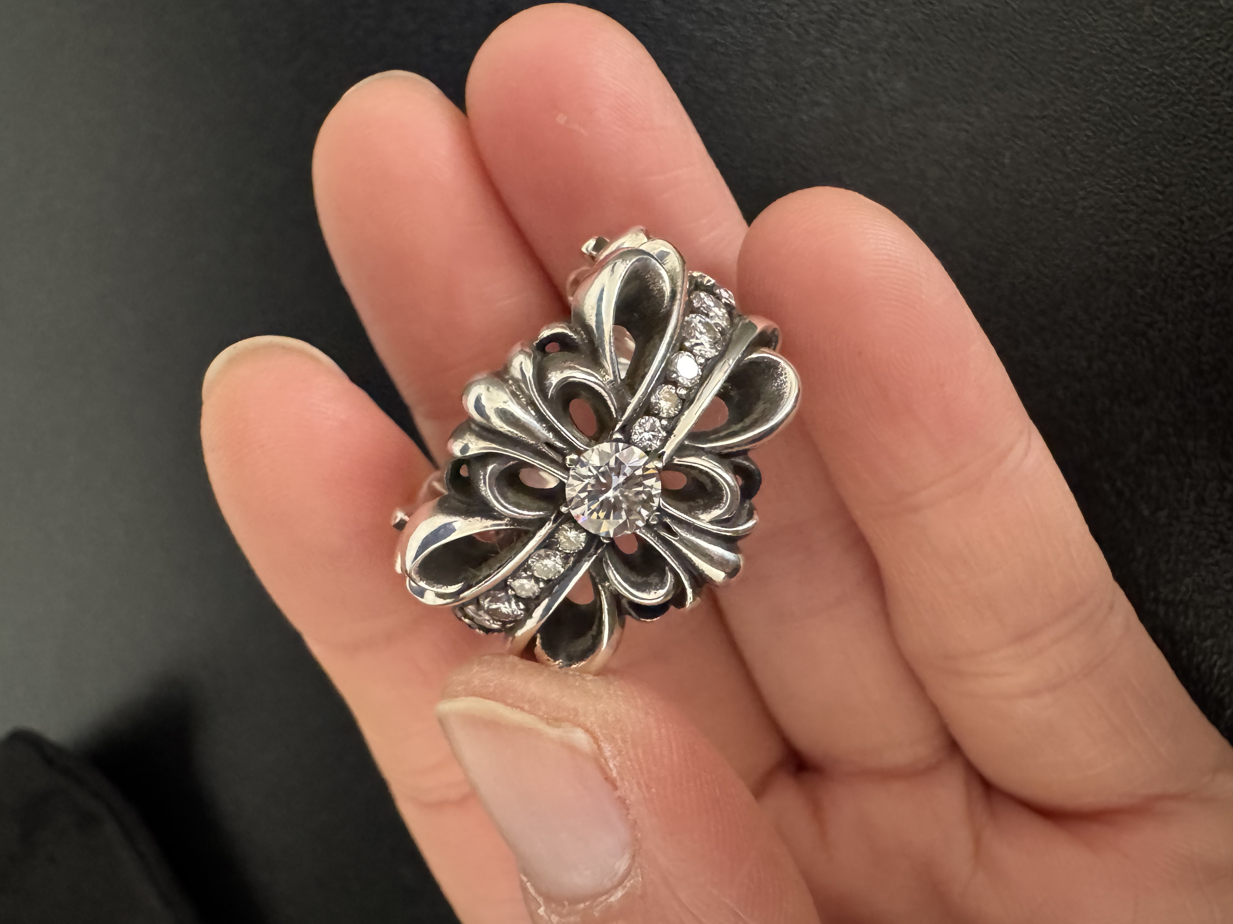 Chrome Hearts Cross Ring - Gothic 925 Sterling Silver Jewelry | David Studio