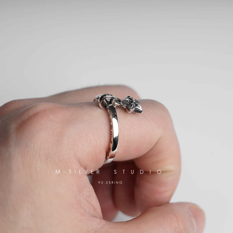 Chrome Hearts Cross Ring - Gothic 925 Sterling Silver Jewelry | David Studio