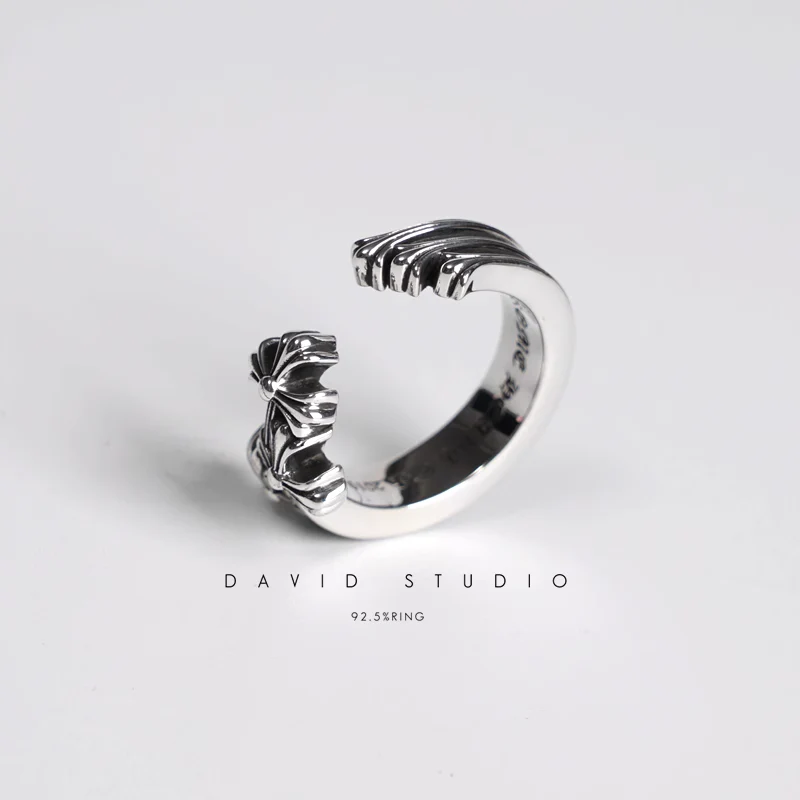 Chrome Hearts Cross Ring - Gothic 925 Sterling Silver Jewelry | David Studio