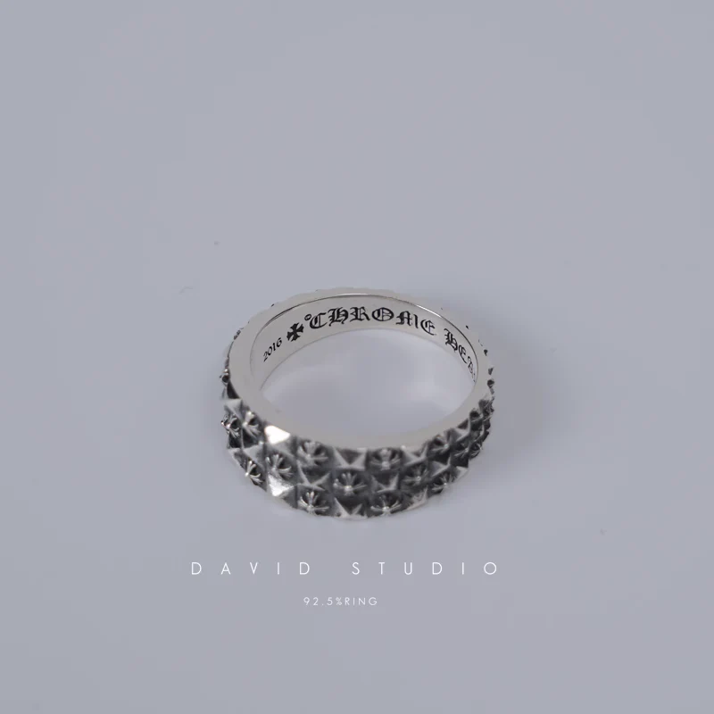 Chrome Hearts Cross Ring - Gothic 925 Sterling Silver Jewelry | David Studio