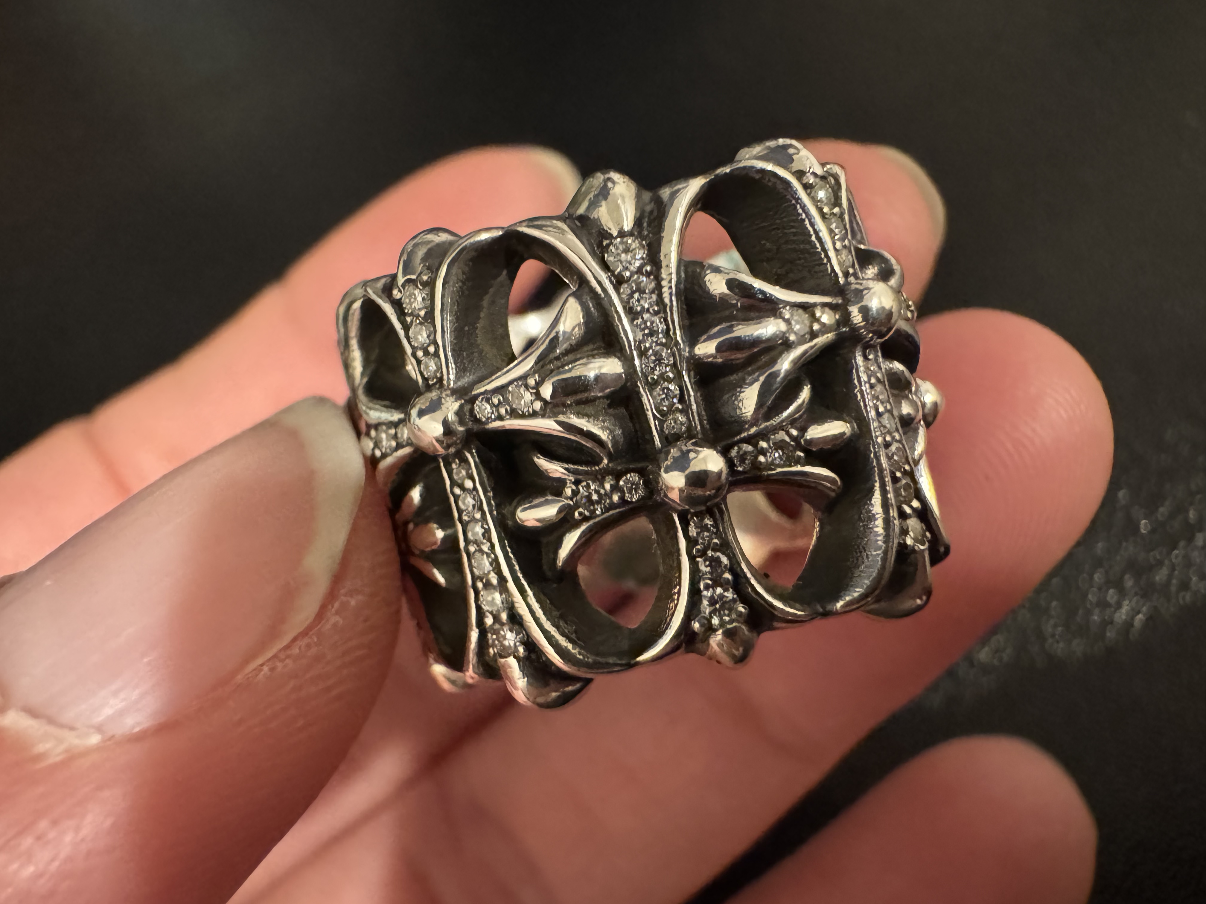 Chrome Hearts Cross Ring - Gothic 925 Sterling Silver Jewelry | David Studio