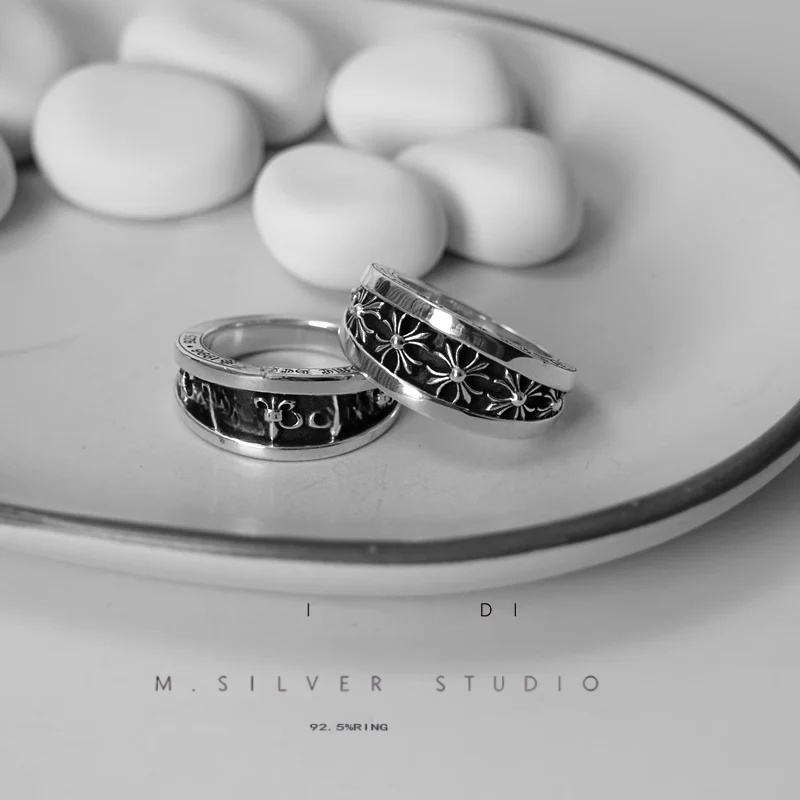 Chrome Hearts Cross Ring - Gothic 925 Sterling Silver Jewelry | David Studio