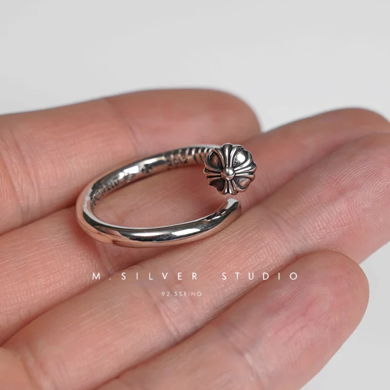 Chrome Hearts Cross Ring - Gothic 925 Sterling Silver Jewelry | David Studio