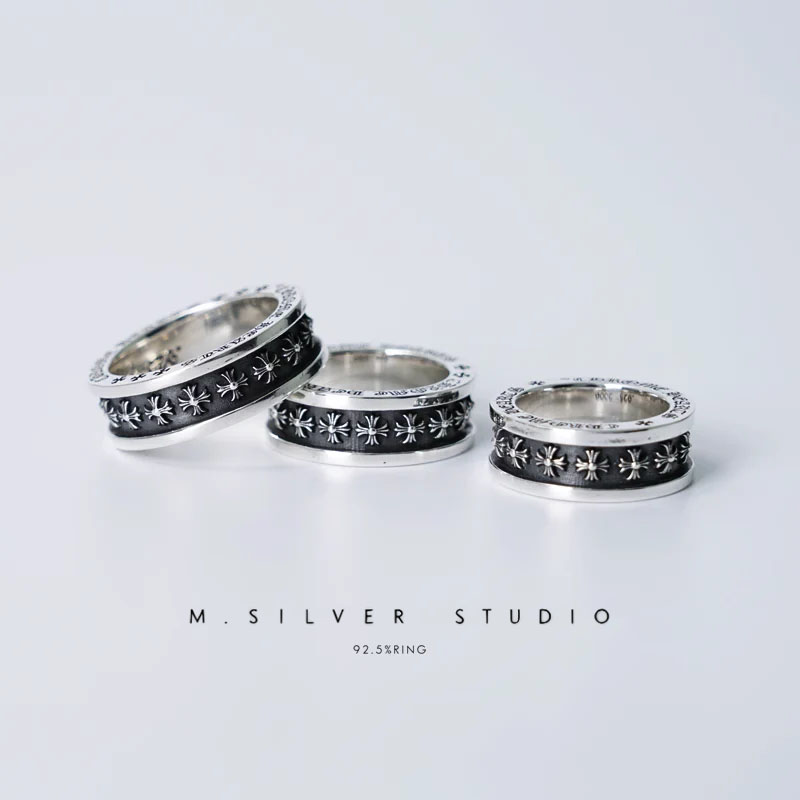 Chrome Hearts Cross Ring - Gothic 925 Sterling Silver Jewelry | David Studio