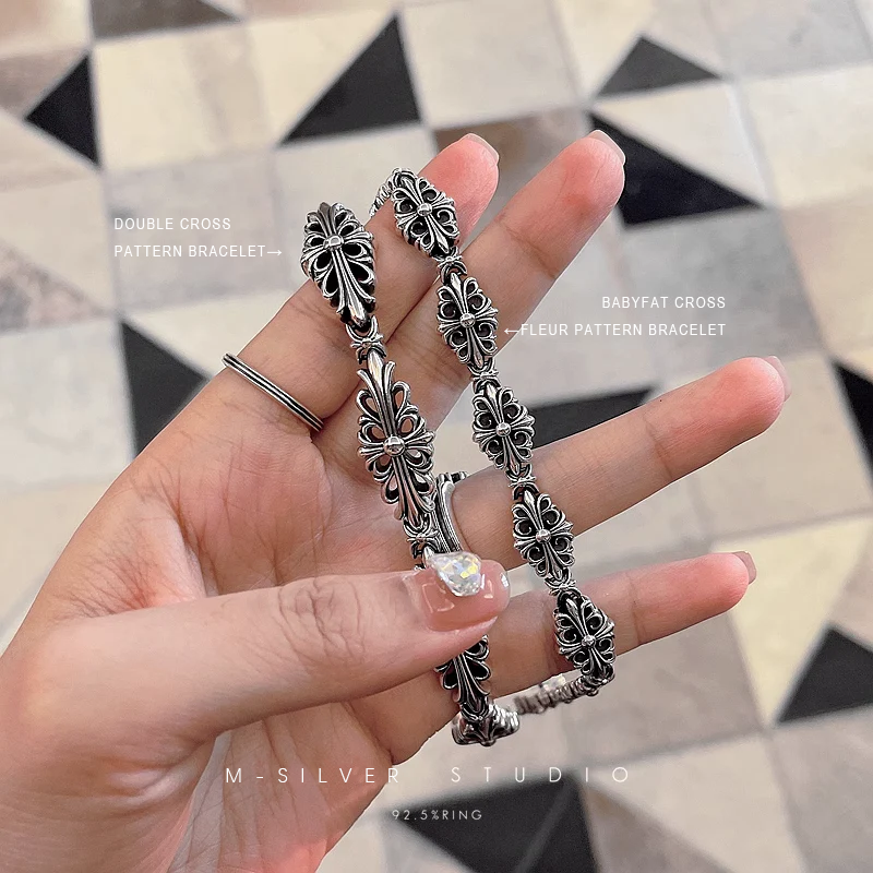 Chrome Hearts Cross Ring - Gothic 925 Sterling Silver Jewelry | David Studio