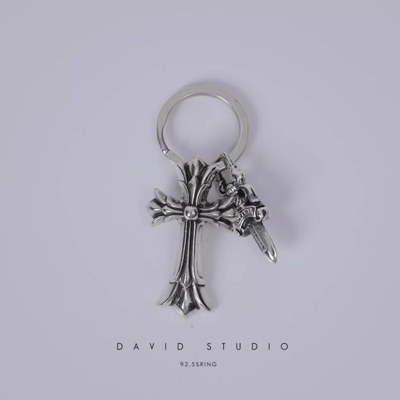 Chrome Hearts Cross Ring - Gothic 925 Sterling Silver Jewelry | David Studio