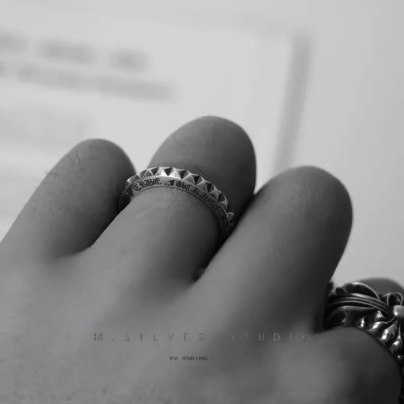 Chrome Hearts Cross Ring - Gothic 925 Sterling Silver Jewelry | David Studio