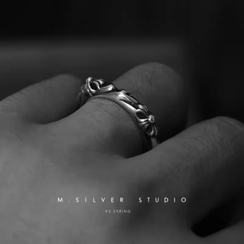 Chrome Hearts Cross Ring - Gothic 925 Sterling Silver Jewelry | David Studio