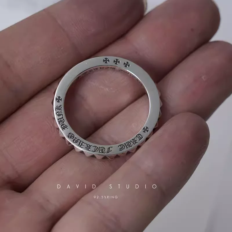 Chrome Hearts Cross Ring - Gothic 925 Sterling Silver Jewelry | David Studio