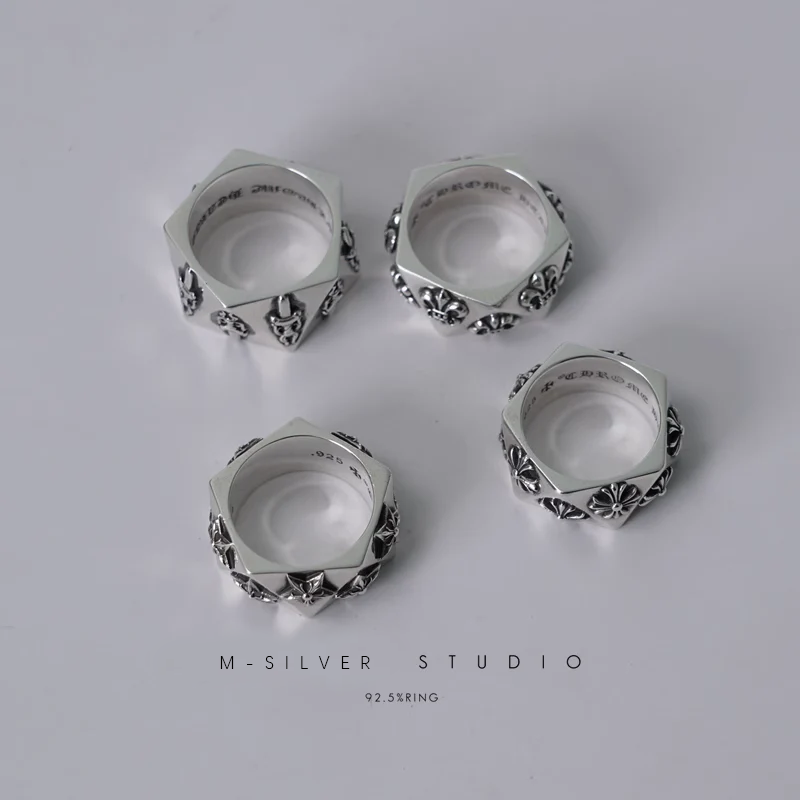 Chrome Hearts Cross Ring - Gothic 925 Sterling Silver Jewelry | David Studio