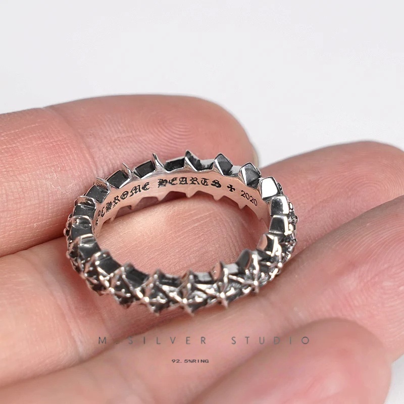 Chrome Hearts Cross Ring - Gothic 925 Sterling Silver Jewelry | David Studio