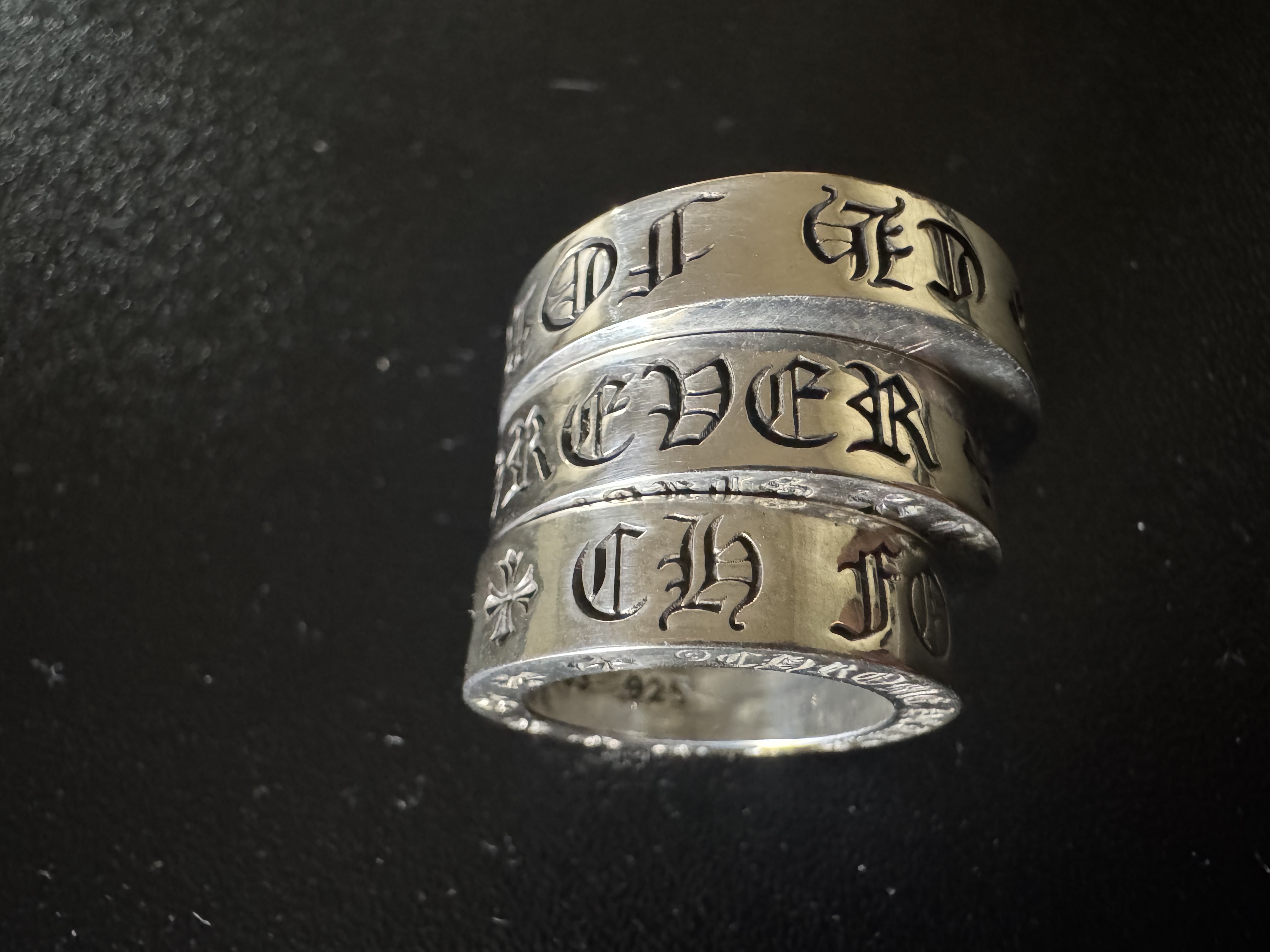 Chrome Hearts Cross Ring - Gothic 925 Sterling Silver Jewelry | David Studio