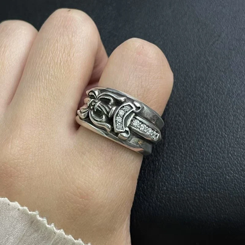 Chrome Hearts Cross Ring - Gothic 925 Sterling Silver Jewelry | David Studio