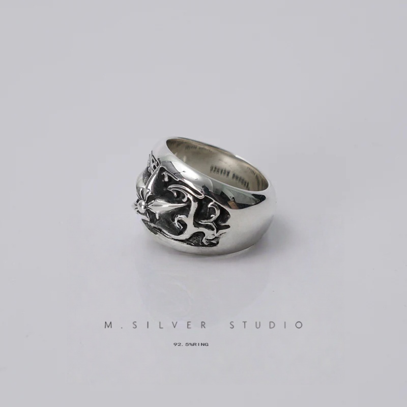 Chrome Hearts Cross Ring - Gothic 925 Sterling Silver Jewelry | David Studio