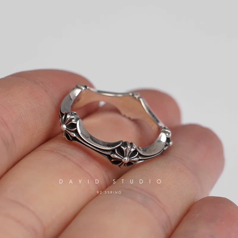 Chrome Hearts Cross Ring - Gothic 925 Sterling Silver Jewelry | David Studio