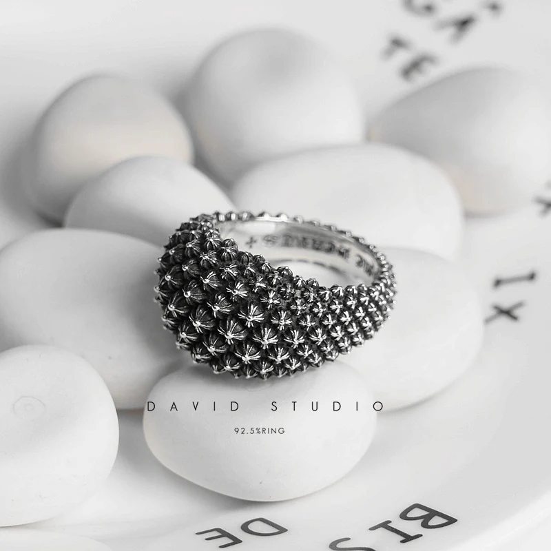 Chrome Hearts Cross Ring - Gothic 925 Sterling Silver Jewelry | David Studio