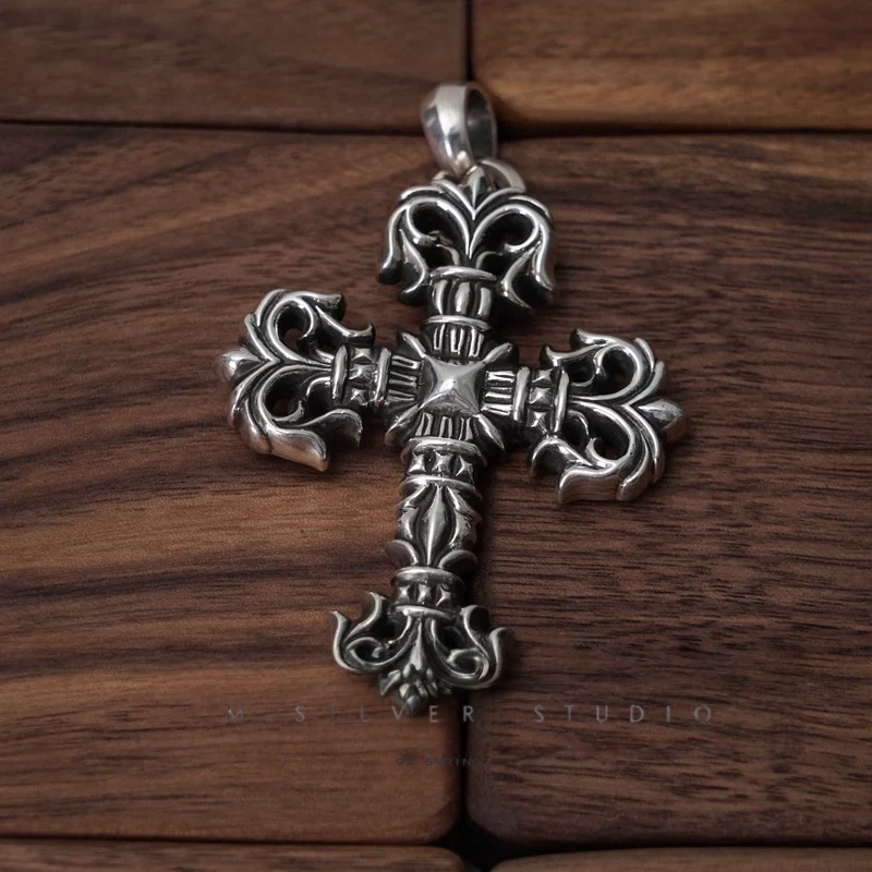 Chrome Hearts Cross Ring - Gothic 925 Sterling Silver Jewelry | David Studio