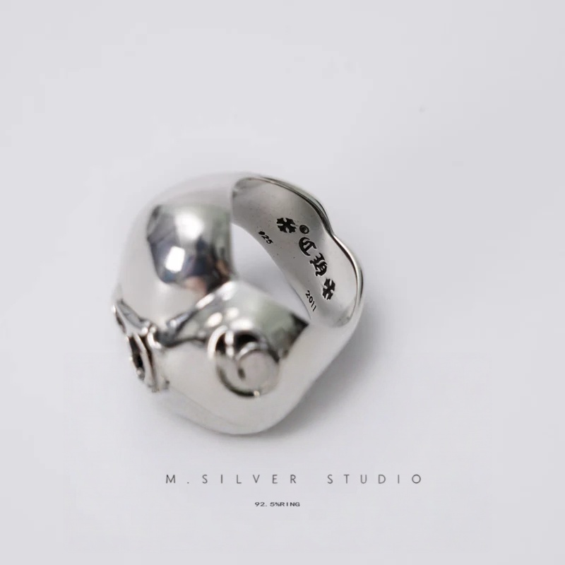 Chrome Hearts Cross Ring - Gothic 925 Sterling Silver Jewelry | David Studio