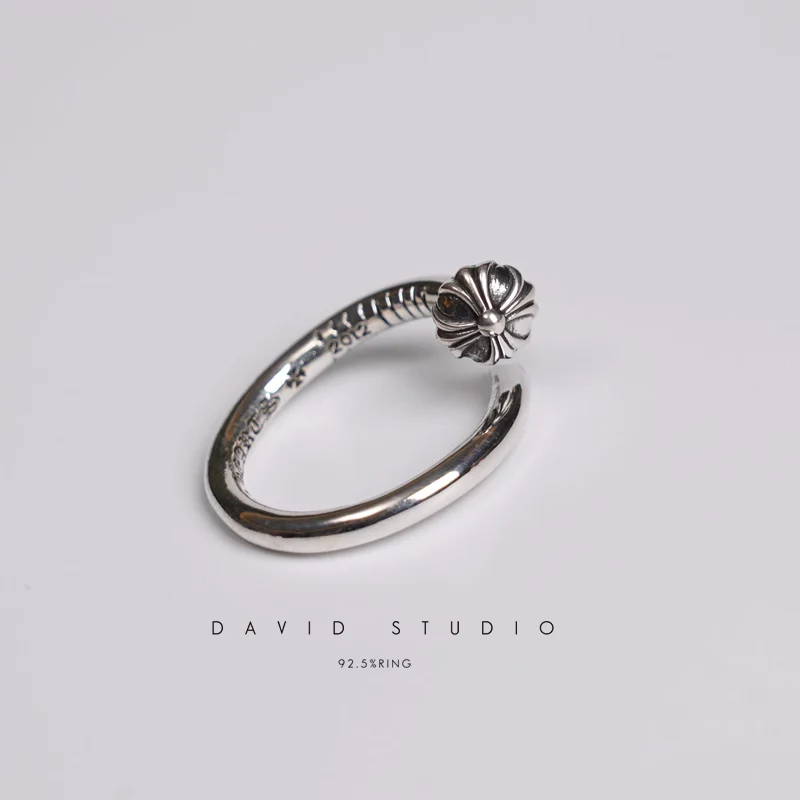 Chrome Hearts Cross Ring - Gothic 925 Sterling Silver Jewelry | David Studio