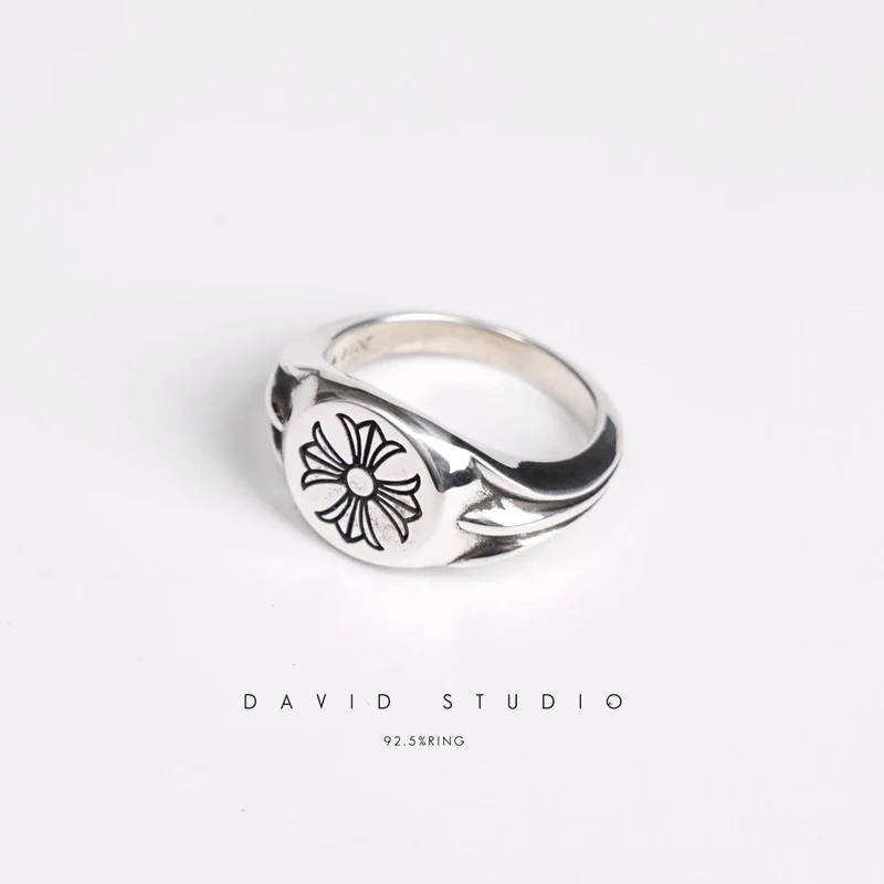 Chrome Hearts Cross Ring - Gothic 925 Sterling Silver Jewelry | David Studio