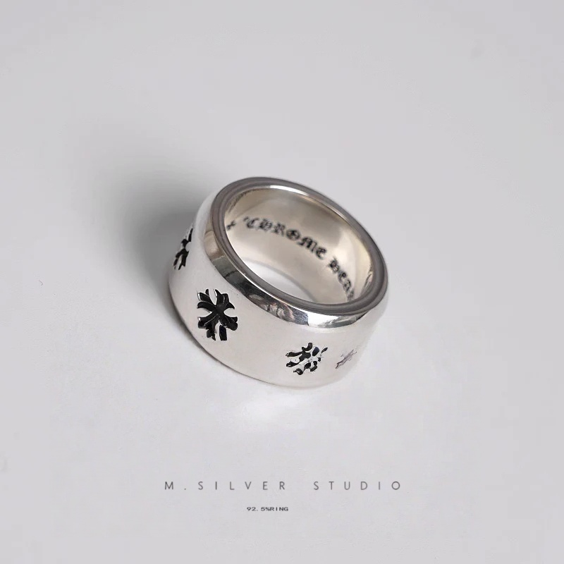 Chrome Hearts Cross Ring - Gothic 925 Sterling Silver Jewelry | David Studio