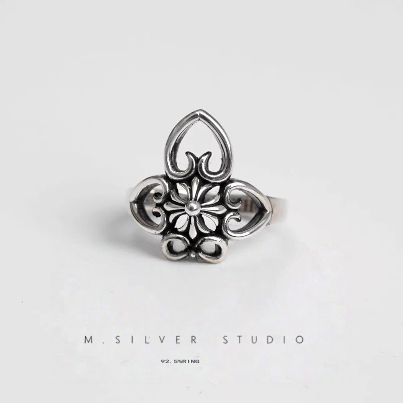 Chrome Hearts Cross Ring - Gothic 925 Sterling Silver Jewelry | David Studio