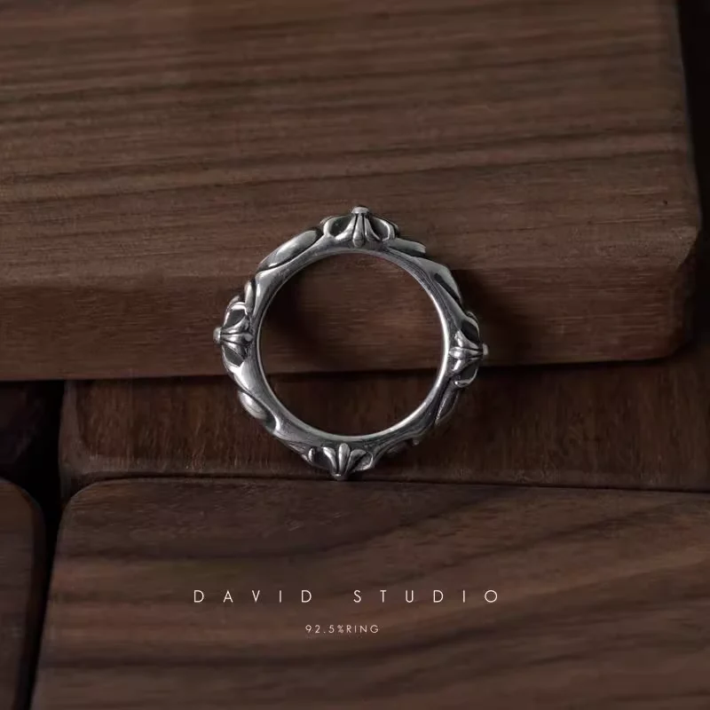 Chrome Hearts Cross Ring - Gothic 925 Sterling Silver Jewelry | David Studio