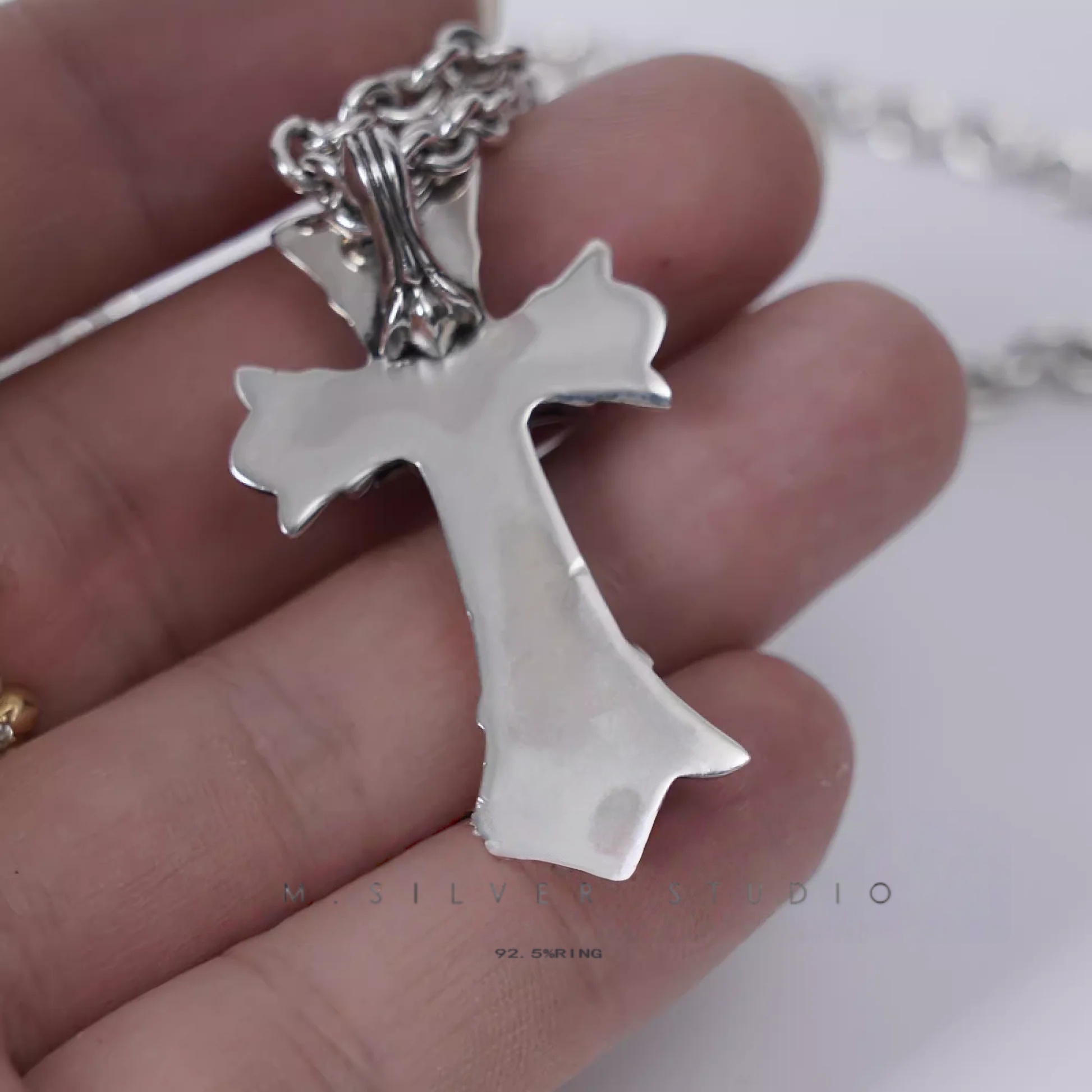 Chrome Hearts Cross Ring - Gothic 925 Sterling Silver Jewelry | David Studio