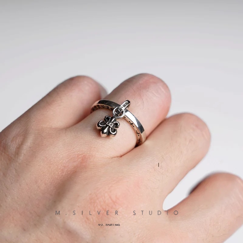 Chrome Hearts Cross Ring - Gothic 925 Sterling Silver Jewelry | David Studio