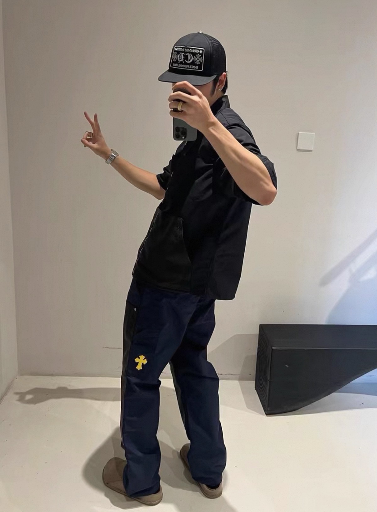 Chrome Hearts Cross Ring - Gothic 925 Sterling Silver Jewelry | David Studio