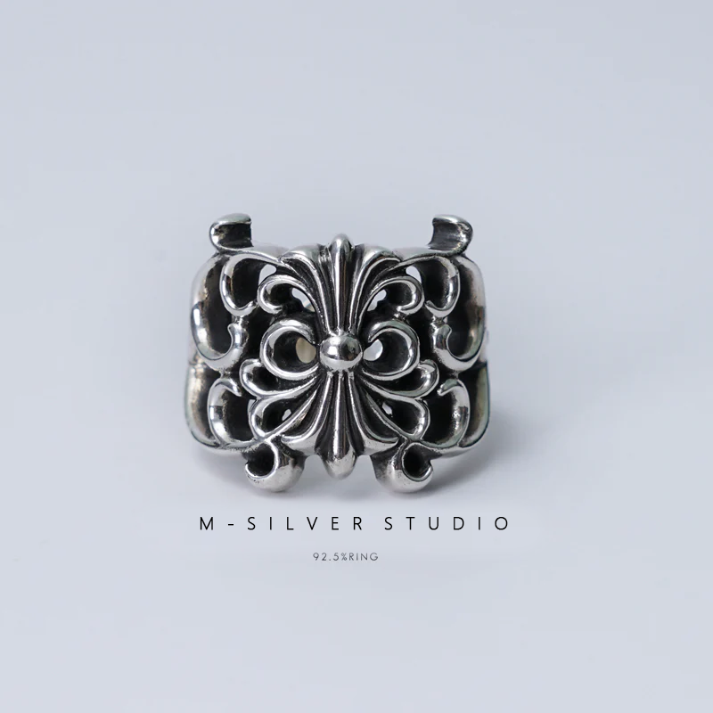 Chrome Hearts Cross Ring - Gothic 925 Sterling Silver Jewelry | David Studio