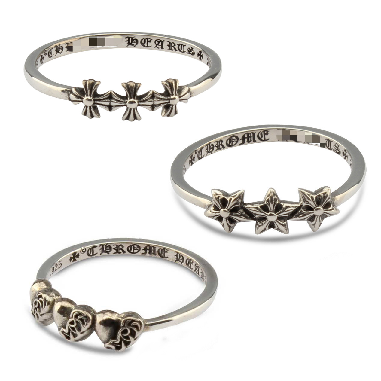 Chrome Hearts Cross Ring - Gothic 925 Sterling Silver Jewelry | David Studio