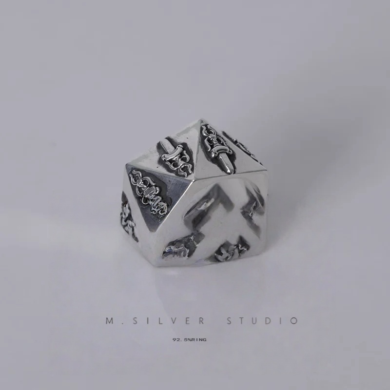 Chrome Hearts Cross Ring - Gothic 925 Sterling Silver Jewelry | David Studio