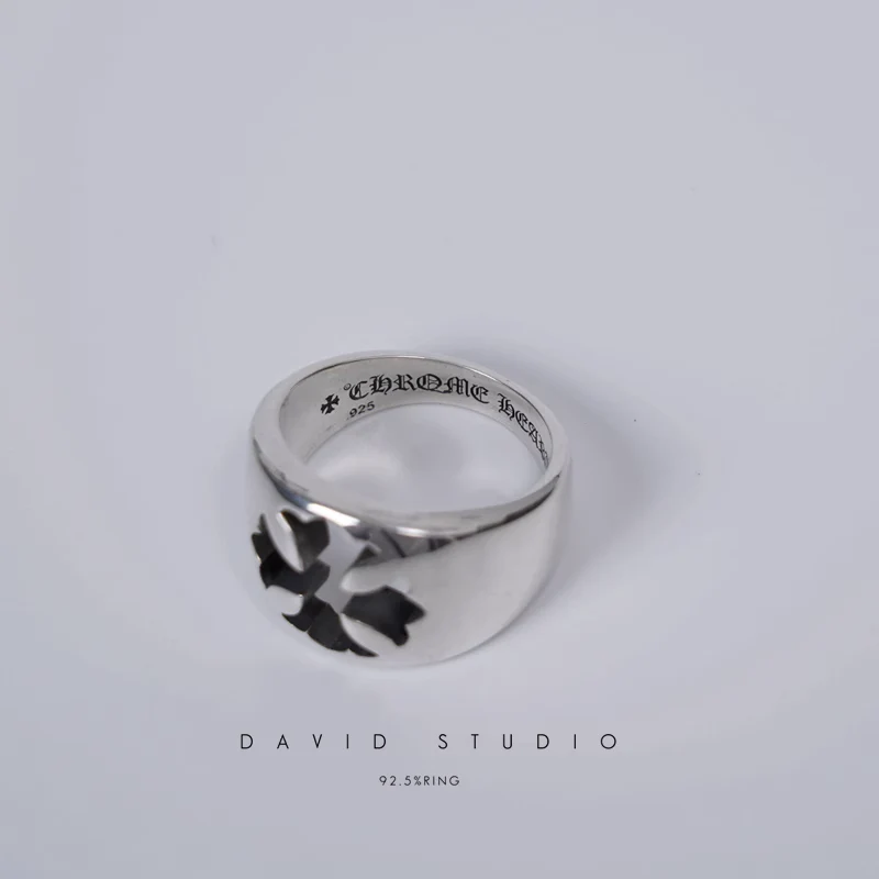 Chrome Hearts Cross Ring - Gothic 925 Sterling Silver Jewelry | David Studio