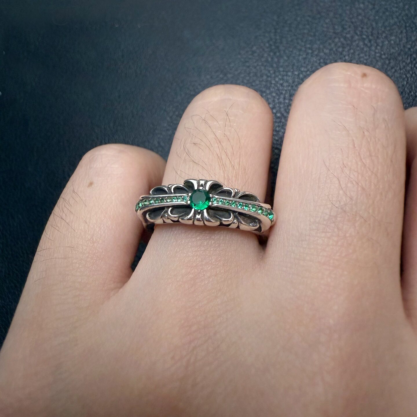 Chrome Hearts Cross Ring - Gothic 925 Sterling Silver Jewelry | David Studio