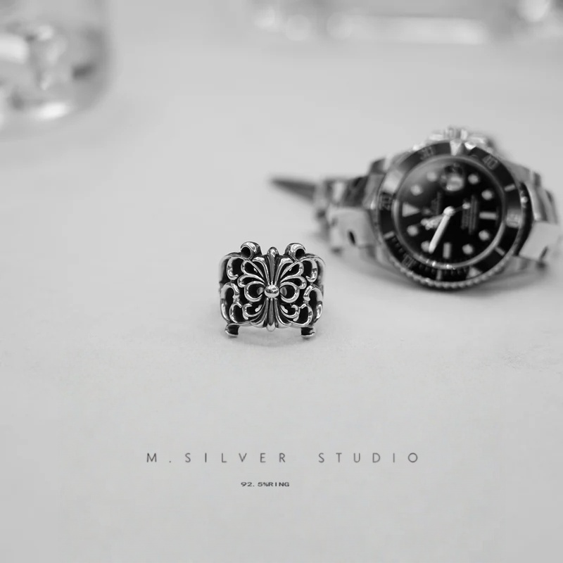 Chrome Hearts Cross Ring - Gothic 925 Sterling Silver Jewelry | David Studio