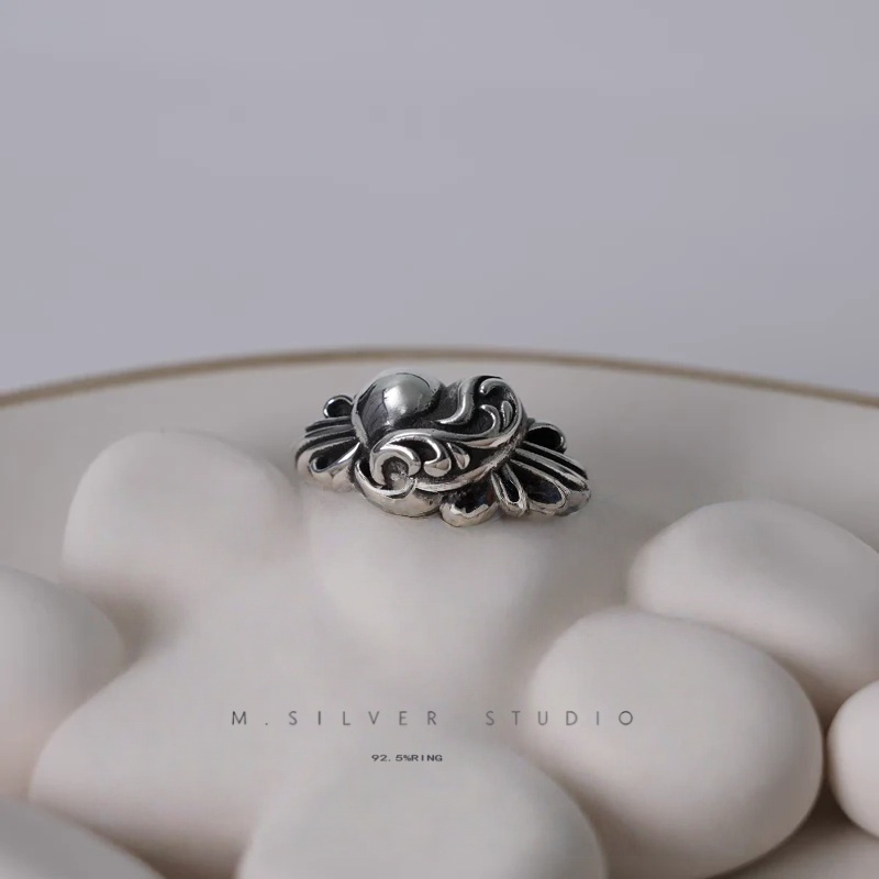 Chrome Hearts Cross Ring - Gothic 925 Sterling Silver Jewelry | David Studio