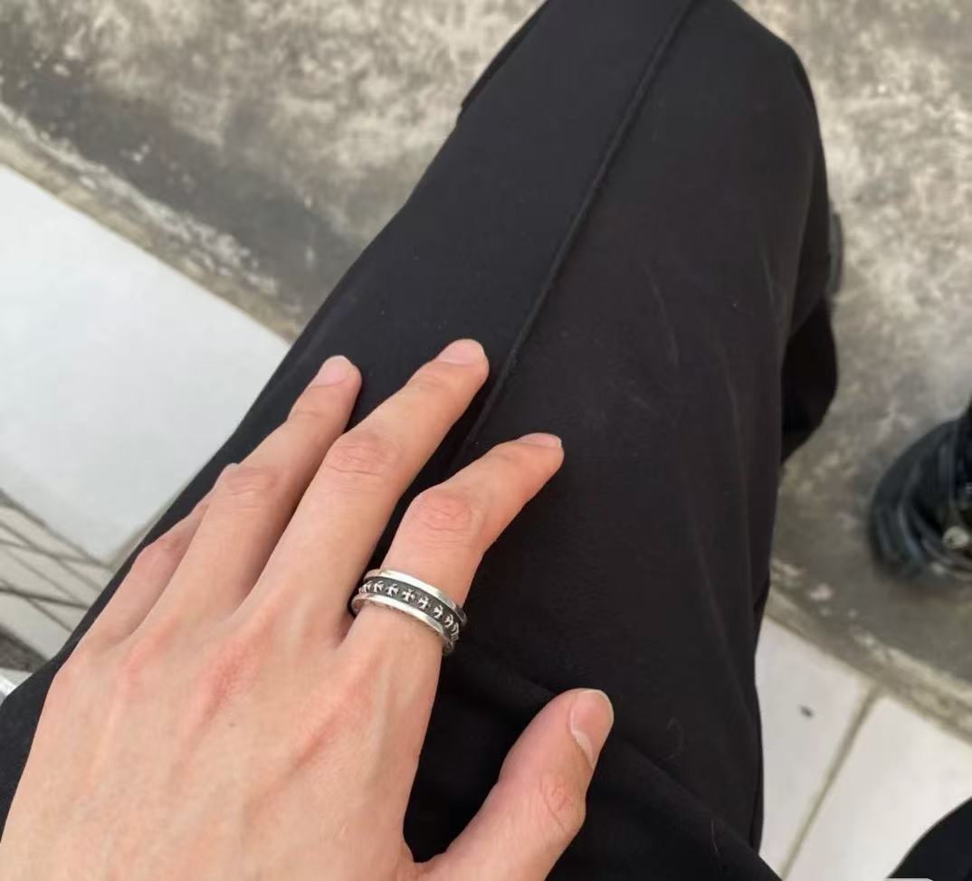 Chrome Hearts Cross Ring - Gothic 925 Sterling Silver Jewelry | David Studio