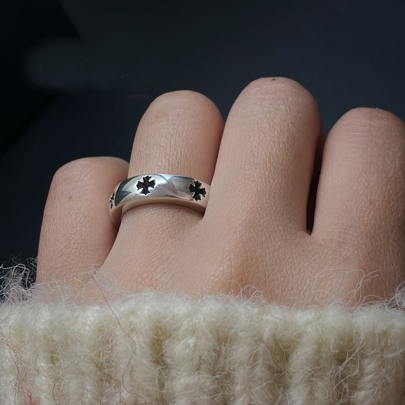 Chrome Hearts Cross Ring - Gothic 925 Sterling Silver Jewelry | David Studio