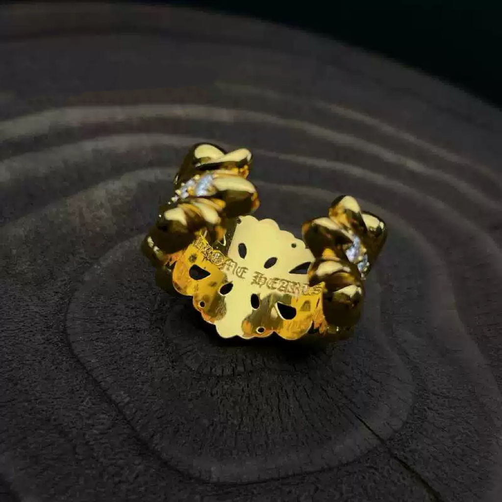 Chrome Hearts Cross Ring - Gothic 925 Sterling Silver Jewelry | David Studio