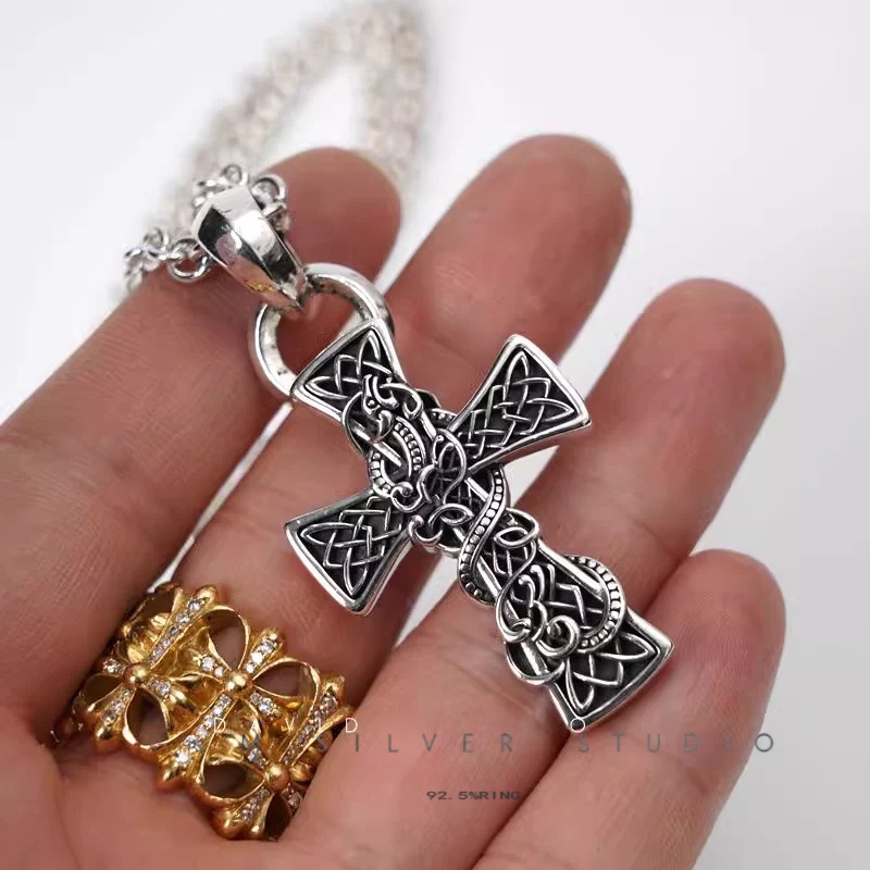 Chrome Hearts Cross Ring - Gothic 925 Sterling Silver Jewelry | David Studio