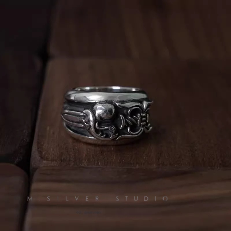 Chrome Hearts Cross Ring - Gothic 925 Sterling Silver Jewelry | David Studio