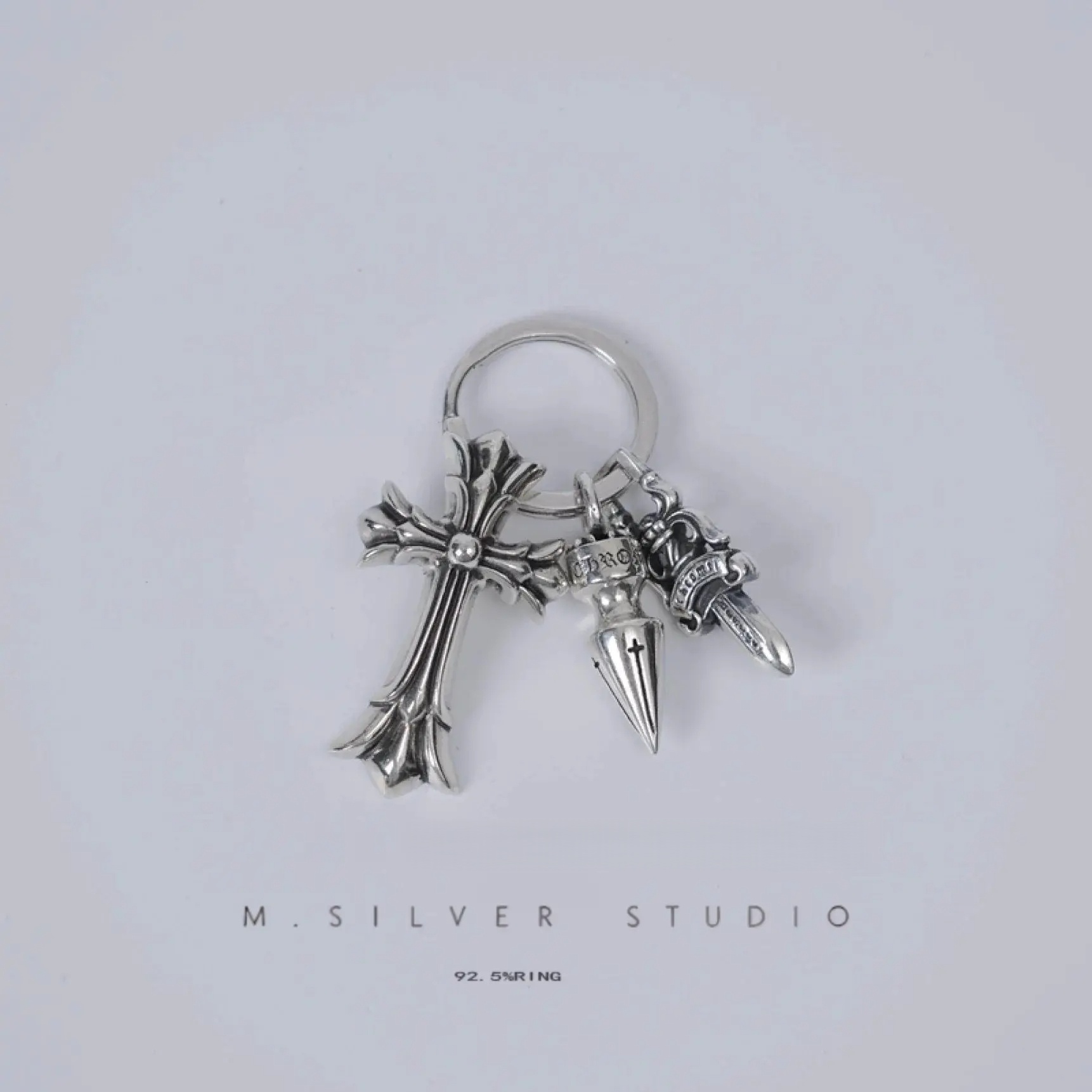 Chrome Hearts Cross Ring - Gothic 925 Sterling Silver Jewelry | David Studio