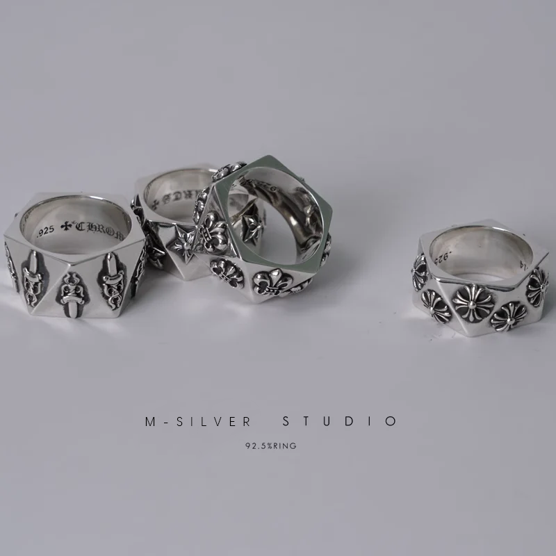 Chrome Hearts Cross Ring - Gothic 925 Sterling Silver Jewelry | David Studio