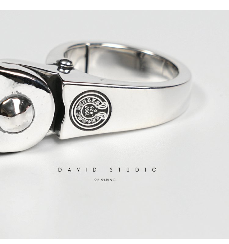 Chrome Hearts Cross Ring - Gothic 925 Sterling Silver Jewelry | David Studio