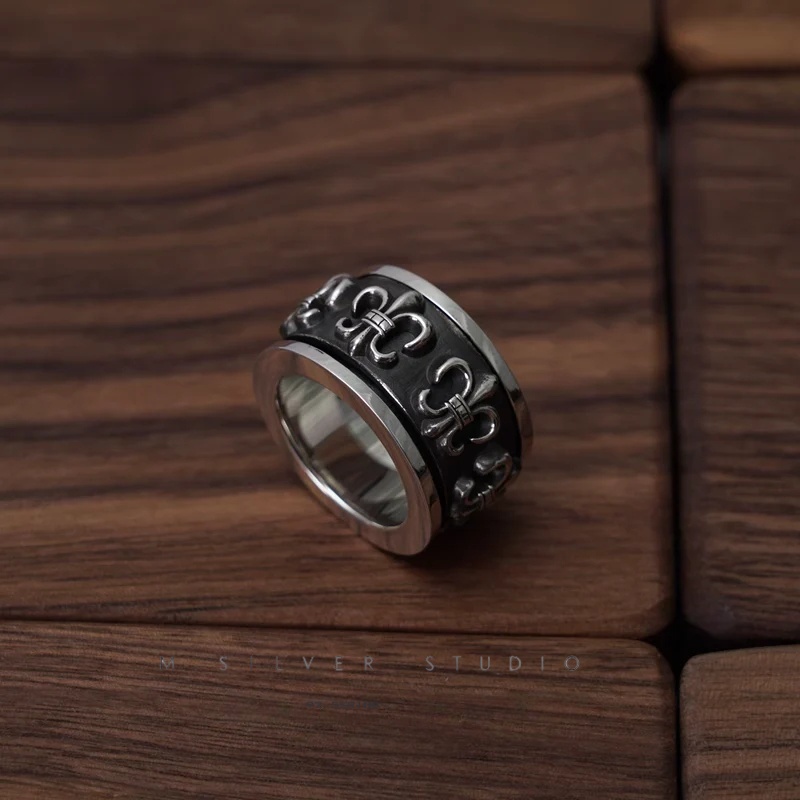 Chrome Hearts Cross Ring - Gothic 925 Sterling Silver Jewelry | David Studio