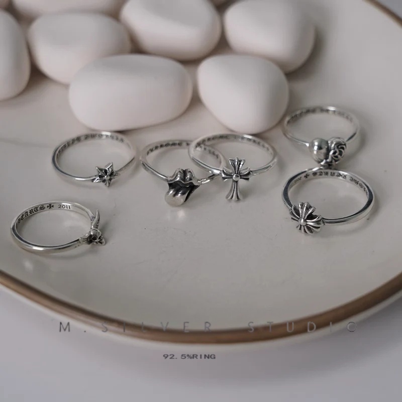 Chrome Hearts Cross Ring - Gothic 925 Sterling Silver Jewelry | David Studio