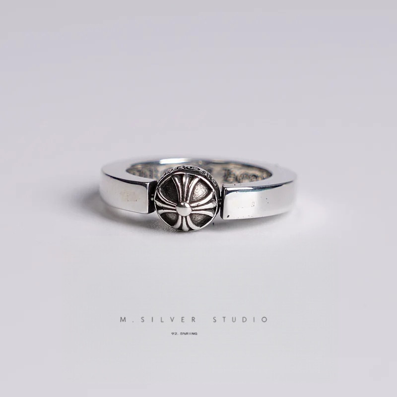 Chrome Hearts Cross Ring - Gothic 925 Sterling Silver Jewelry | David Studio